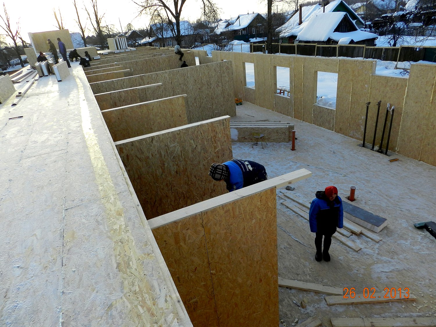 Дом по индивидуальному проекту, г. Родники: монтаж стен