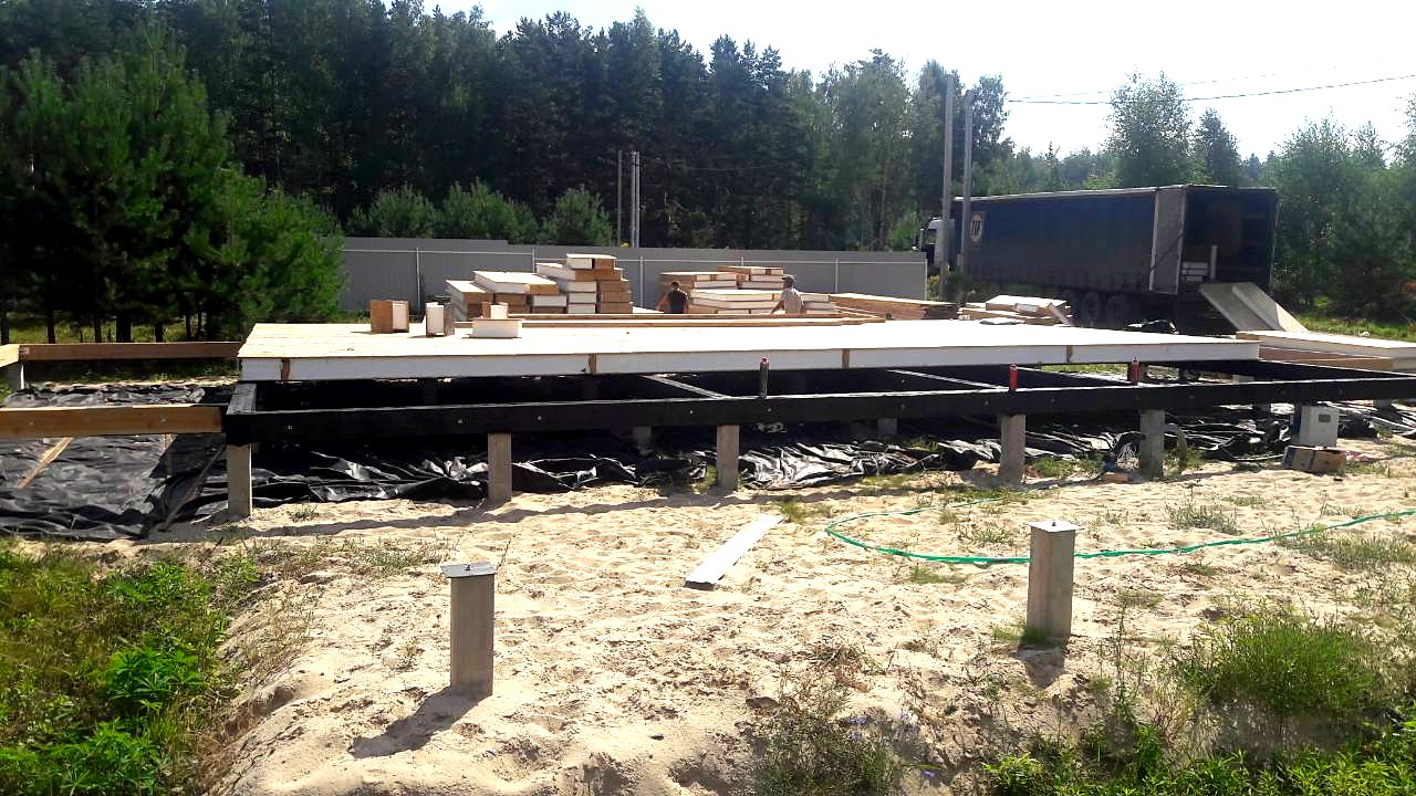 Дом по индивидуальному проекту, Нижегородская область: фундамент и обвязка