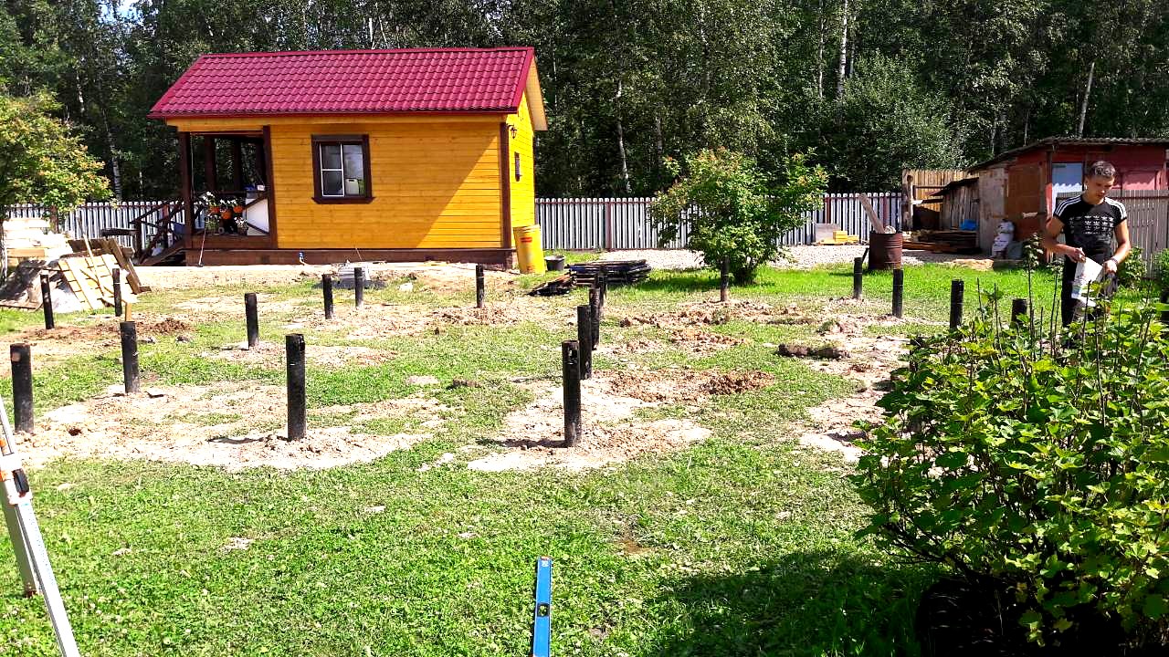 Дом по индивидуальному проекту, СНТ «Заря»: фундамент и обвязка
