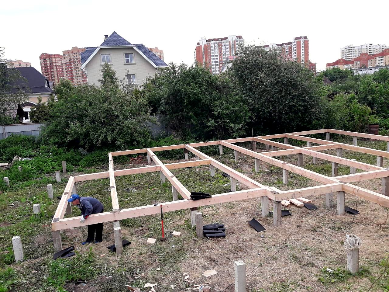 Дом по проекту «Тайна», г. Красногорск: фундамент и обвязка