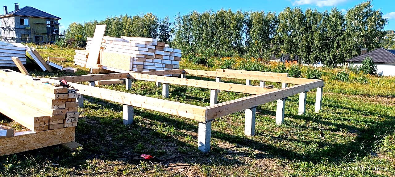 Дом 83,4 м² по проекту «Авдеево», г. Кстово: фундамент и обвязка