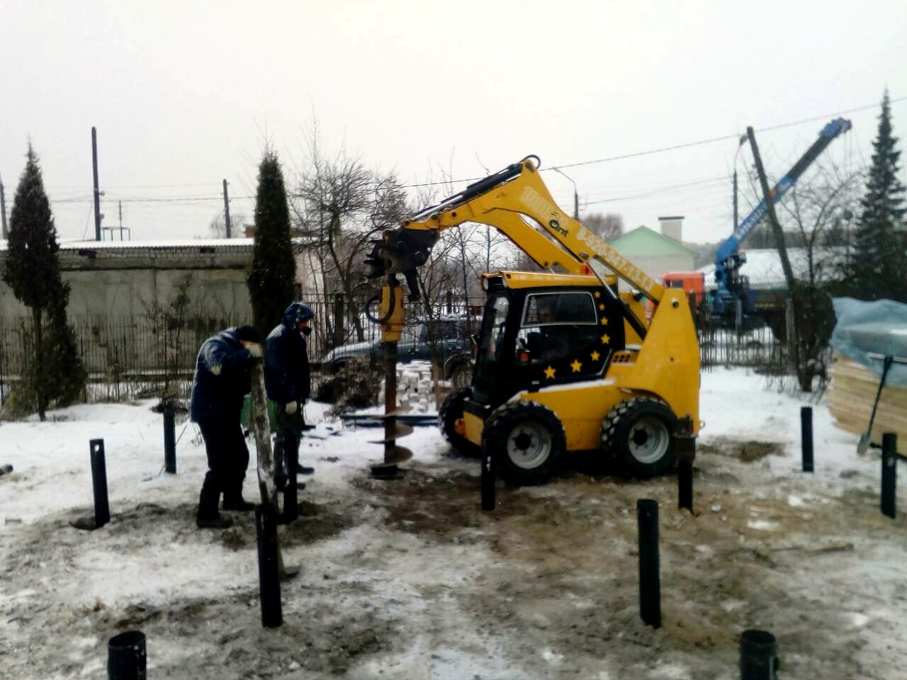 Дом по проекту «Вдохновение», Выкса: фундамент на винтовых сваях