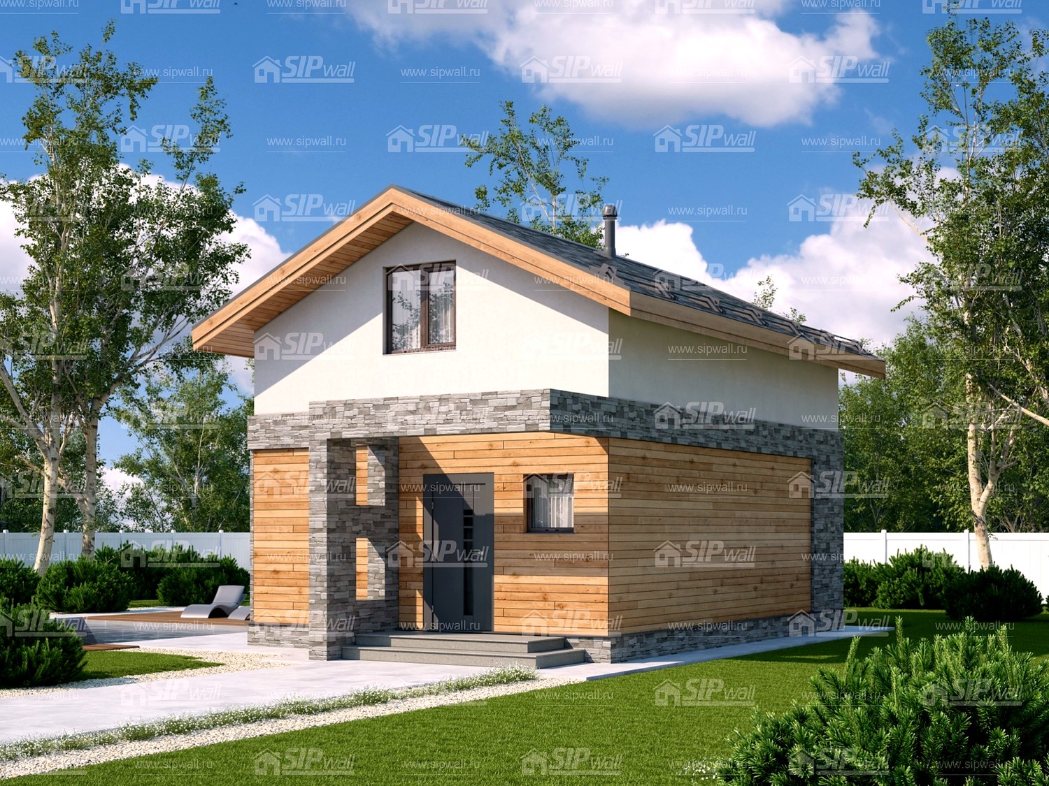 Дом 104 м² по проекту «Заречье», д. Аксиньино