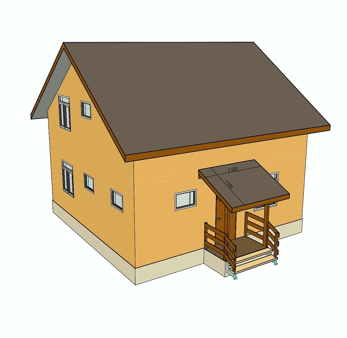 Дом 128 м² по индивидуальному проекту, д. Мологино