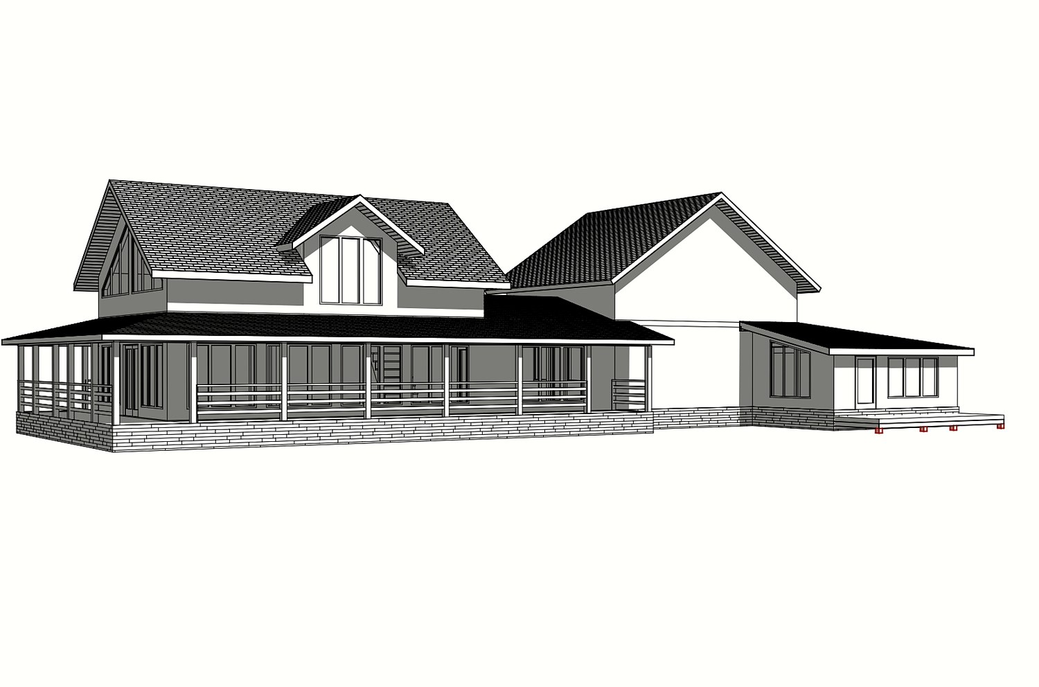 Пристройка 340 м² по индивидуальному проекту, д. Торосово