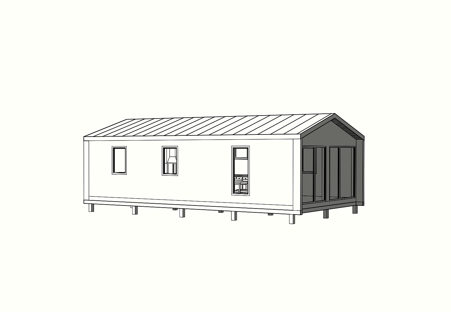 Дом 54,5 м² по индивидуальному проекту, д. Мокрая