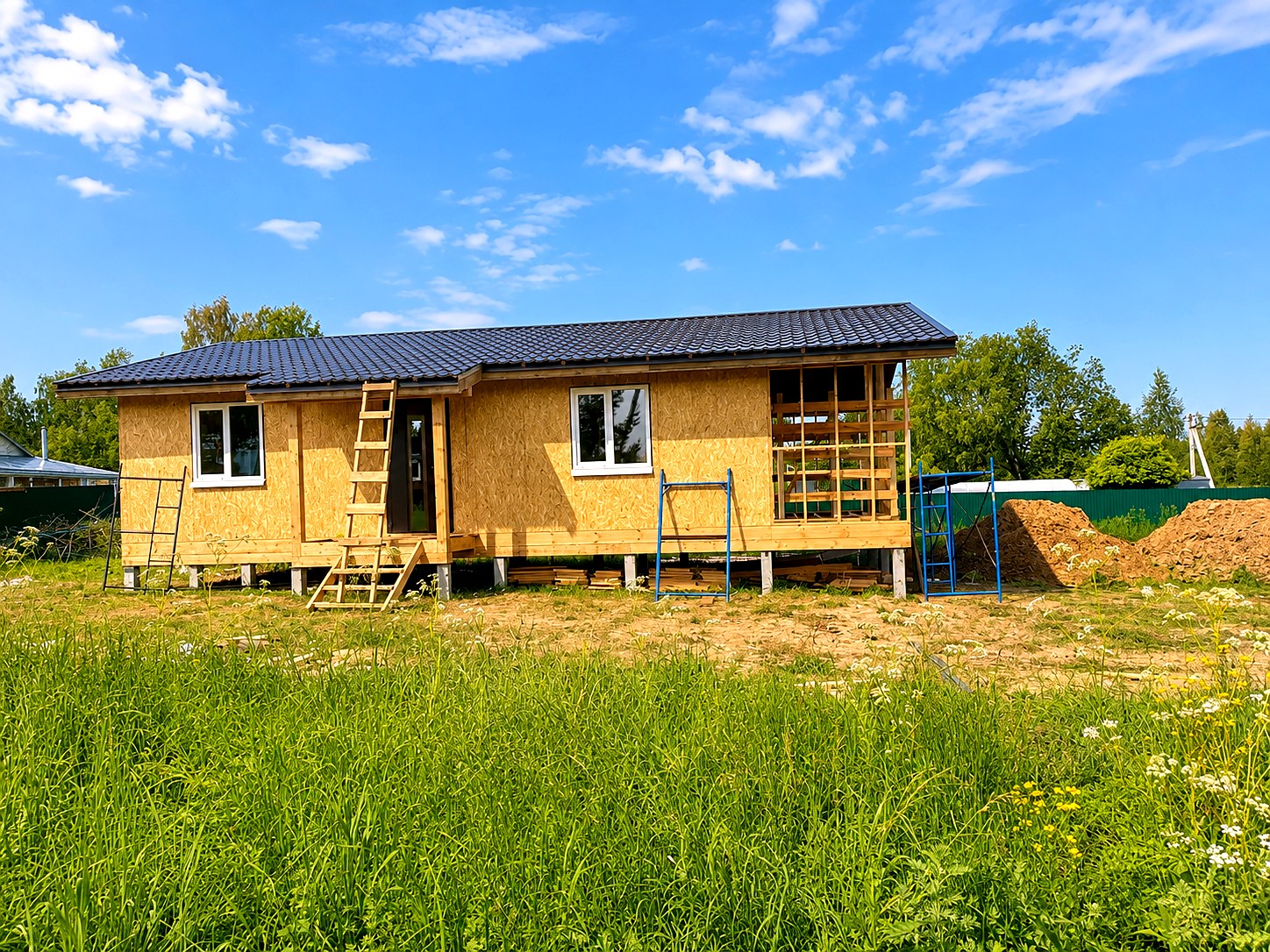 Дом 93,54 м² по индивидуальному проекту, п. Караваево