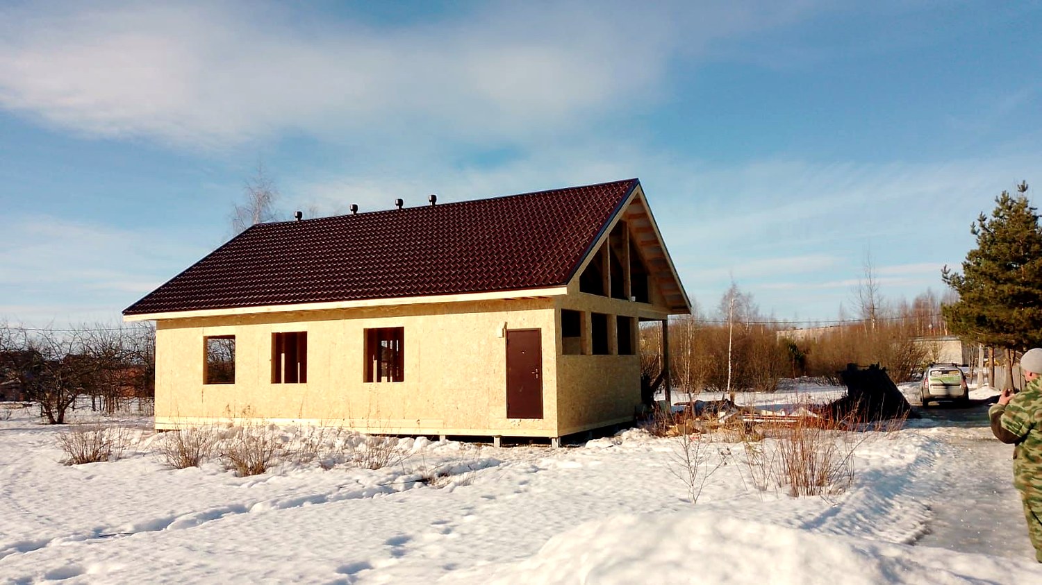 Дом 105 м² по индивидуальному проекту, д. Свингино